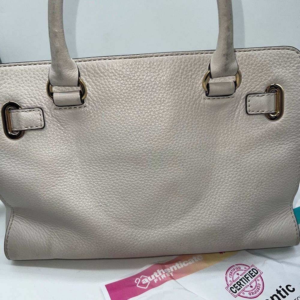 Michael Kors Hamilton Tote, Ivory Pebbled Leather - Picture 9 of 16